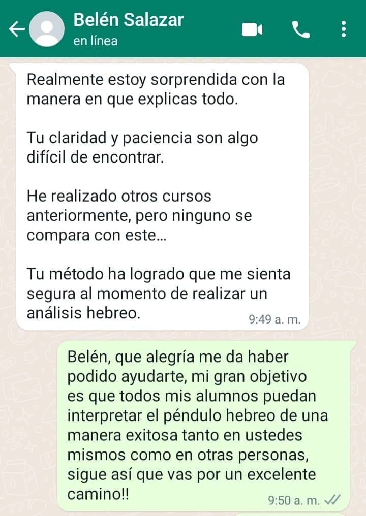 Belen Salazar Pendulo Hebreo