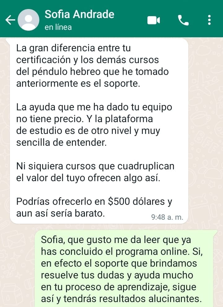Sofia Andrade Pendulo Hebreo